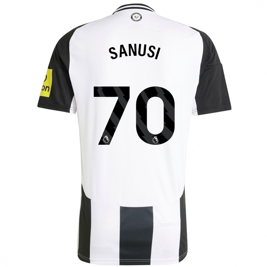 Men Football Trevan Sanusi #70 White Black Home Jersey 2024/25 T-Shirt Australia