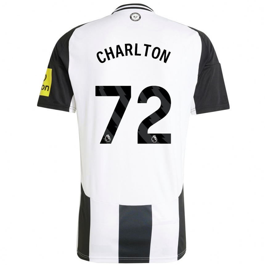 Men Football Dylan Charlton #72 White Black Home Jersey 2024/25 T-Shirt Australia