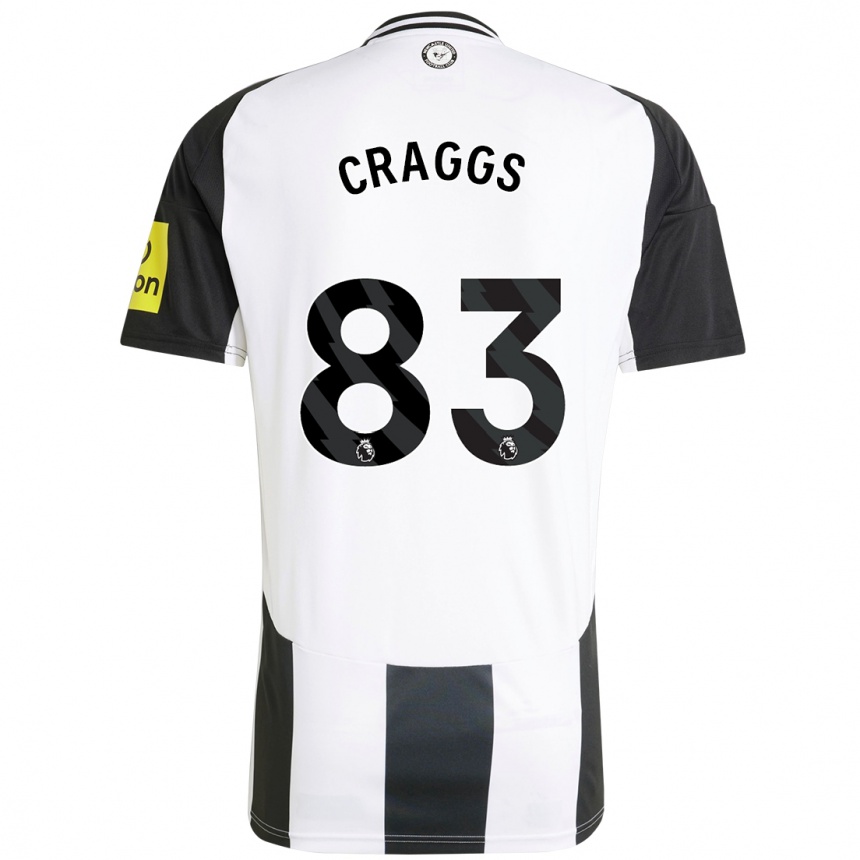 Men Football Luke Craggs #83 White Black Home Jersey 2024/25 T-Shirt Australia