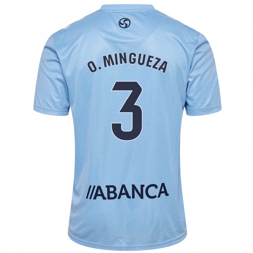 Men Football Óscar Mingueza #3 Sky Blue Home Jersey 2024/25 T-Shirt Australia