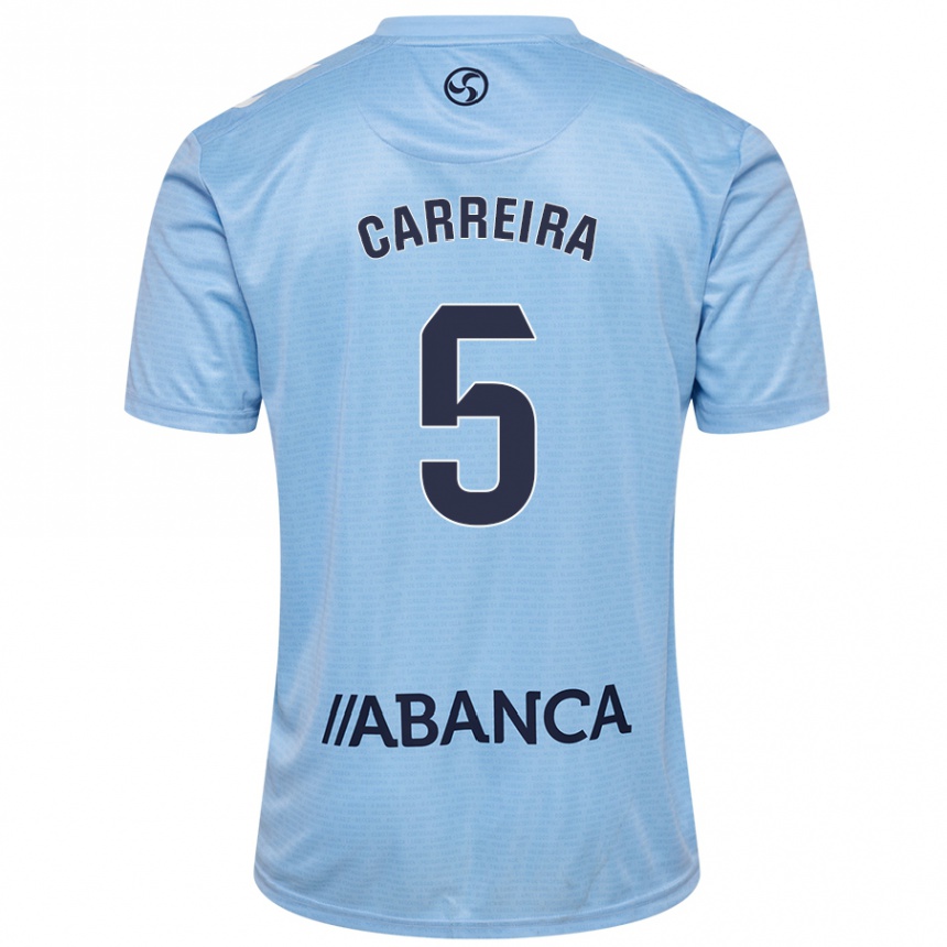 Men Football Sergio Carreira #5 Sky Blue Home Jersey 2024/25 T-Shirt Australia