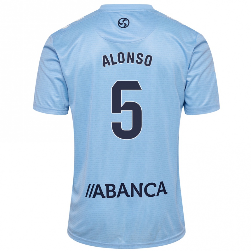 Men Football Gael Alonso #5 Sky Blue Home Jersey 2024/25 T-Shirt Australia