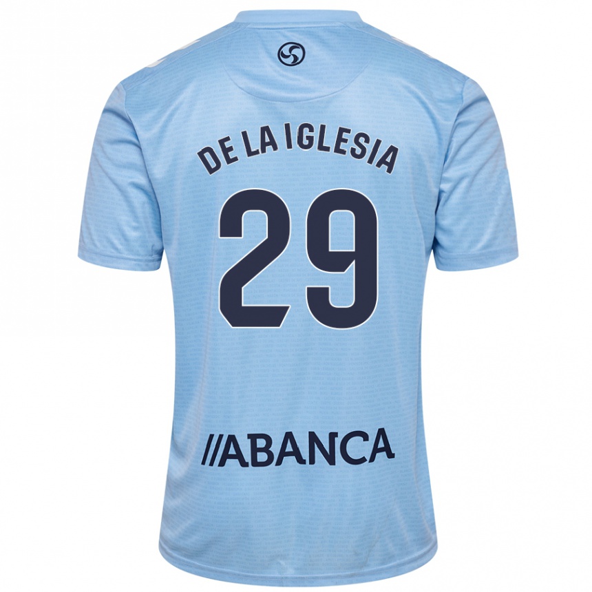 Men Football David De La Iglesia #29 Sky Blue Home Jersey 2024/25 T-Shirt Australia