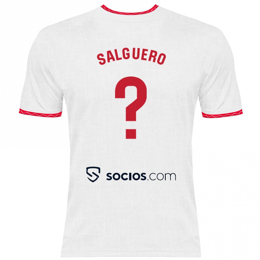 Men Football Iván Salguero #0 White Red Home Jersey 2024/25 T-Shirt Australia