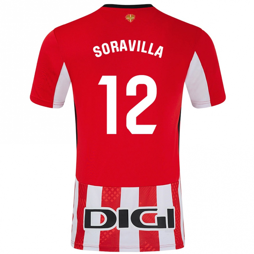 Men Football Ander Soravilla #12 Red White Home Jersey 2024/25 T-Shirt Australia