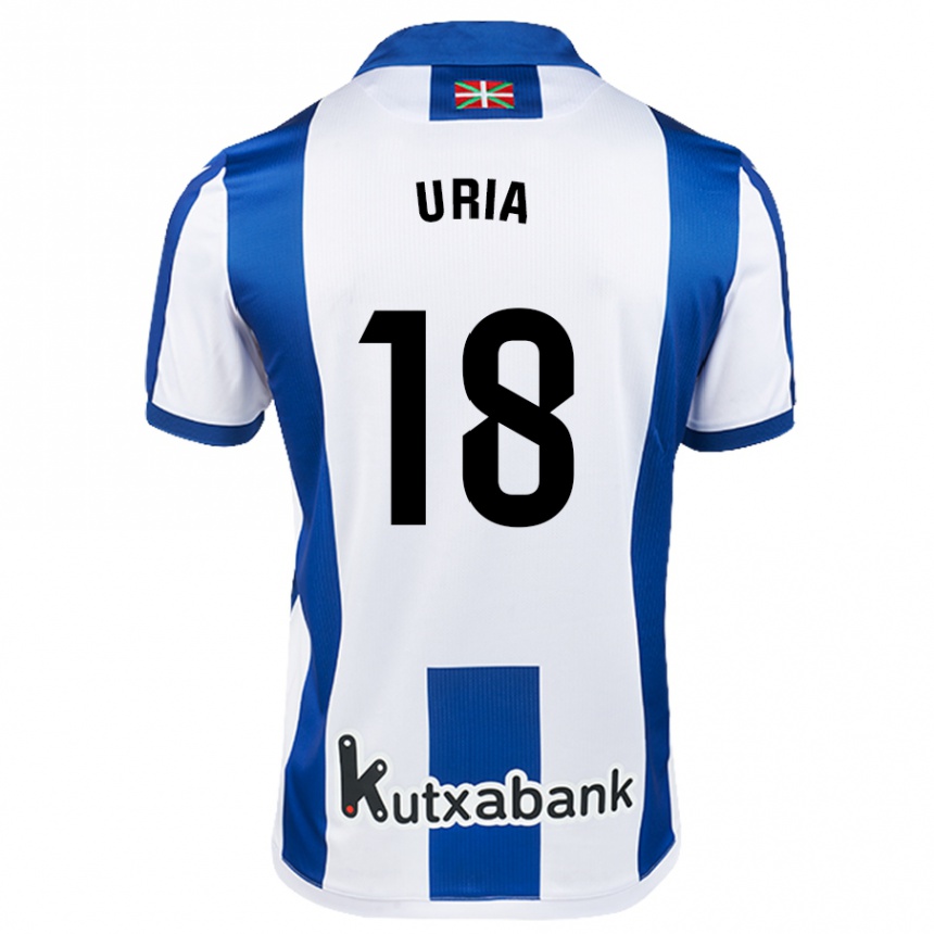 Men Football Mirari Uria Gabilondo #18 White Blue Home Jersey 2024/25 T-Shirt Australia