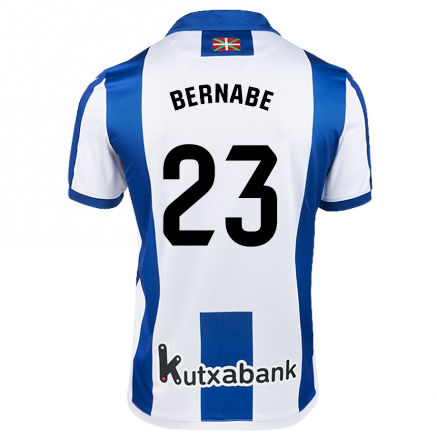 Men Football Alejandra Bernabé De Santiago #23 White Blue Home Jersey 2024/25 T-Shirt Australia