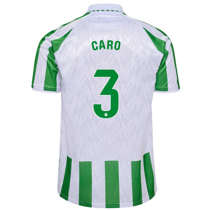 Men Football Andrés Caro #3 Green White Stripes Home Jersey 2024/25 T-Shirt Australia