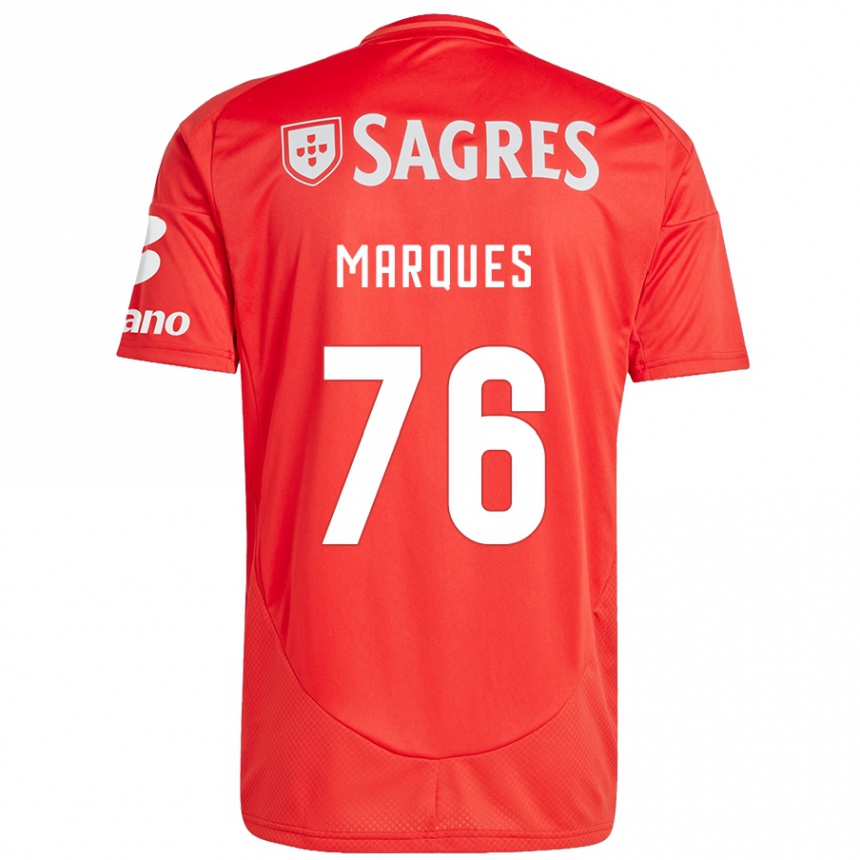 Men Football Gustavo Marques #76 Red White Home Jersey 2024/25 T-Shirt Australia