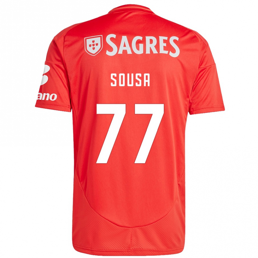 Men Football Gerson Sousa #77 Red White Home Jersey 2024/25 T-Shirt Australia