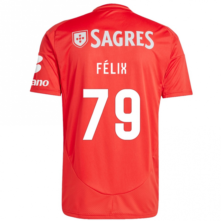 Men Football Hugo Félix #79 Red White Home Jersey 2024/25 T-Shirt Australia