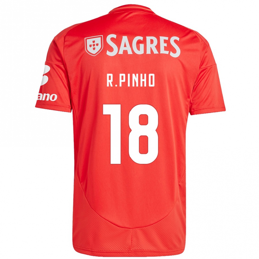 Men Football Rodrigo Pinho #18 Red White Home Jersey 2024/25 T-Shirt Australia