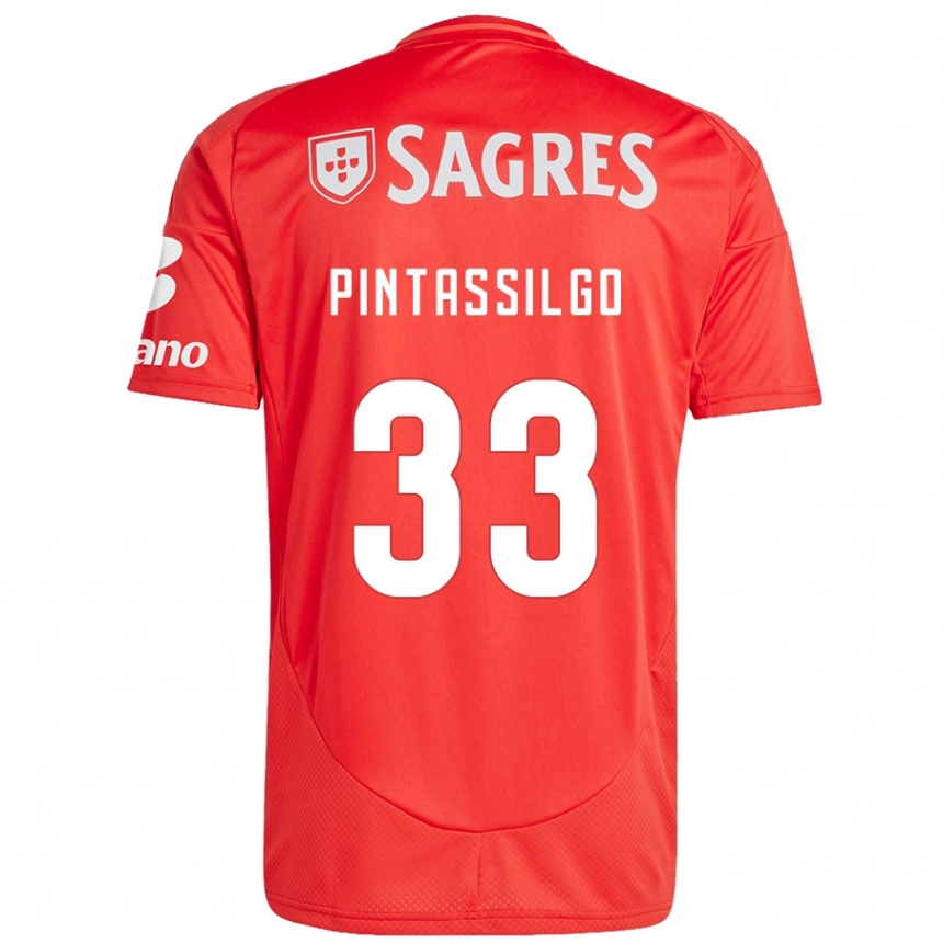 Men Football Lara Pintassilgo #33 Red White Home Jersey 2024/25 T-Shirt Australia