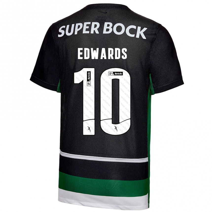 Men Football Marcus Edwards #10 Black White Green Home Jersey 2024/25 T-Shirt Australia