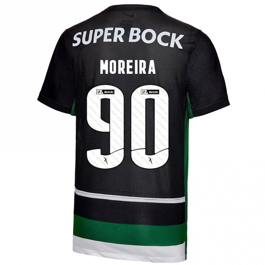 Men Football Afonso Moreira #90 Black White Green Home Jersey 2024/25 T-Shirt Australia