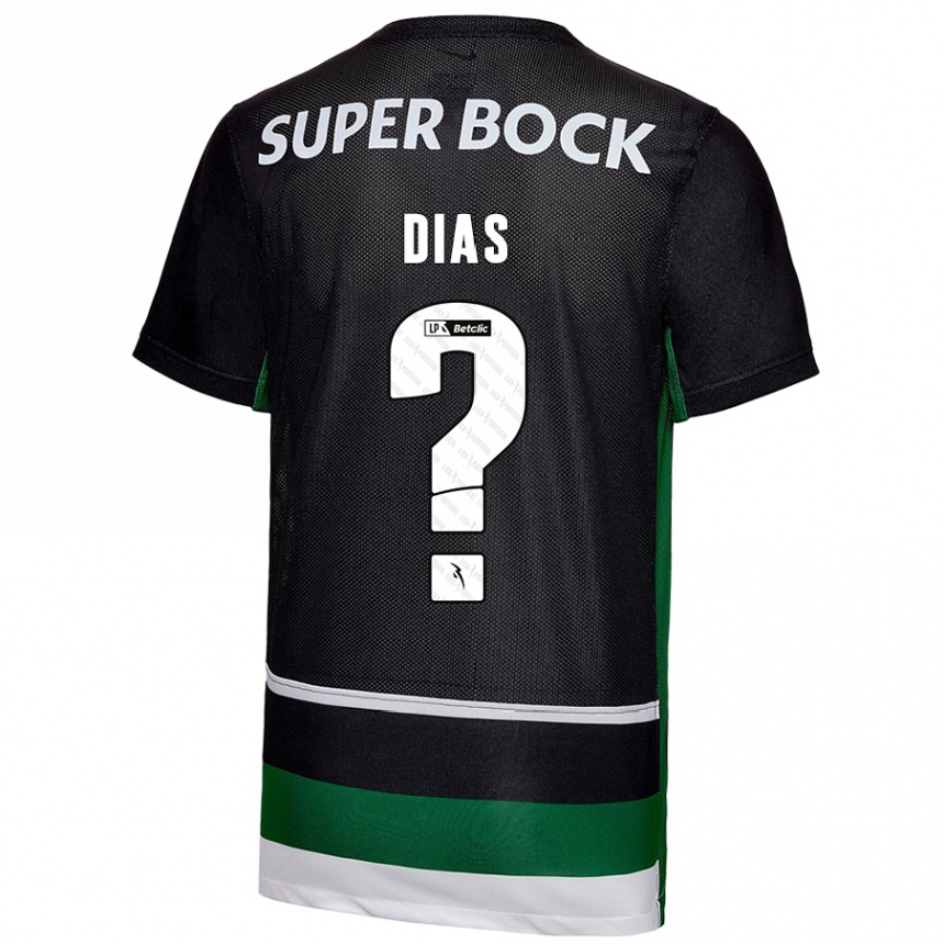 Men Football Lucas Dias #0 Black White Green Home Jersey 2024/25 T-Shirt Australia