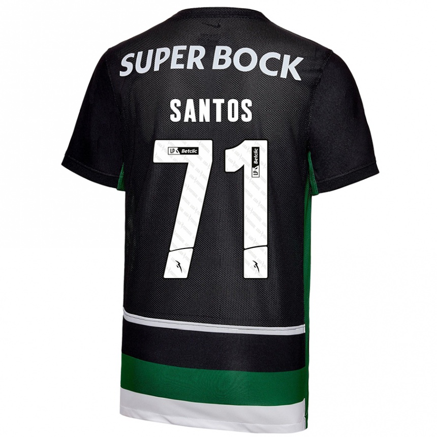 Men Football Denilson Santos #71 Black White Green Home Jersey 2024/25 T-Shirt Australia