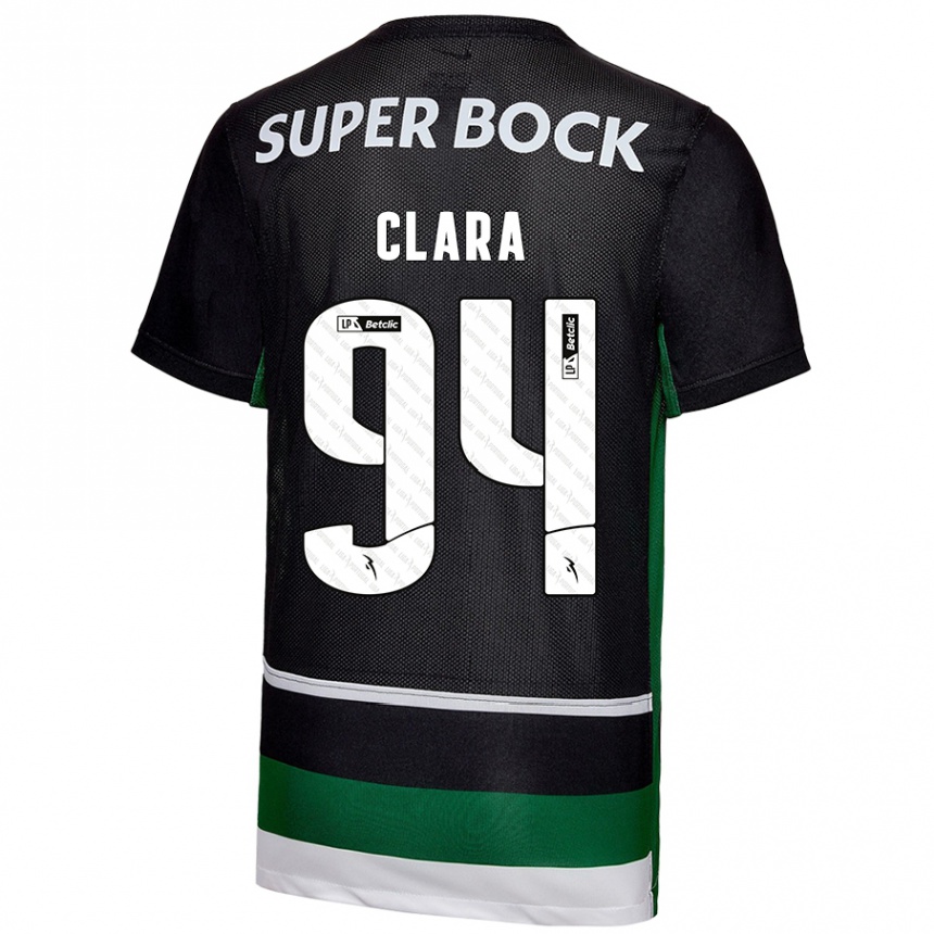 Men Football Diogo Clara #94 Black White Green Home Jersey 2024/25 T-Shirt Australia