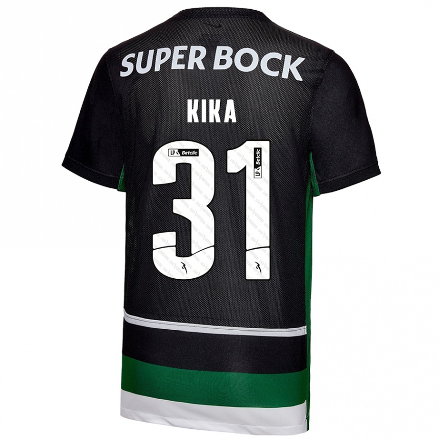 Men Football Kika #31 Black White Green Home Jersey 2024/25 T-Shirt Australia