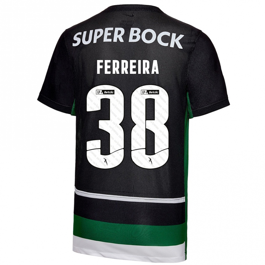 Men Football Marta Ferreira #38 Black White Green Home Jersey 2024/25 T-Shirt Australia