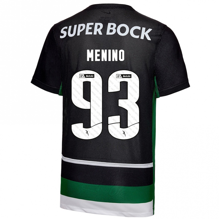 Men Football Miguel Menino #93 Black White Green Home Jersey 2024/25 T-Shirt Australia