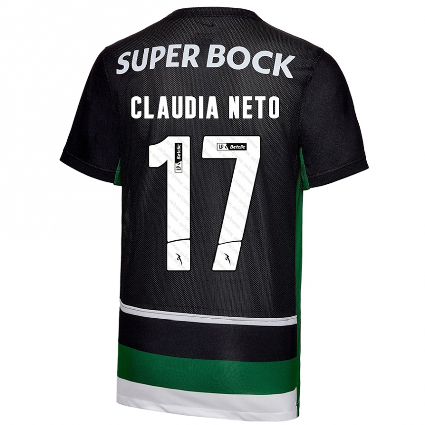 Men Football Cláudia Teresa Pires Neto #17 Black White Green Home Jersey 2024/25 T-Shirt Australia