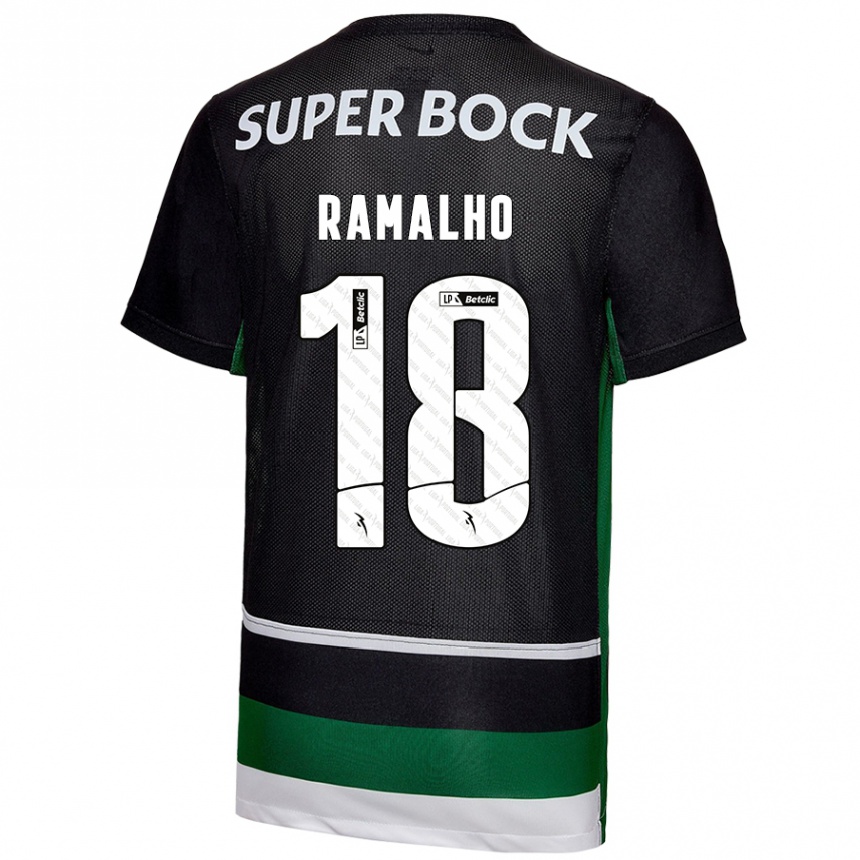 Men Football Inês Filipa Ramalho Gonçalves #18 Black White Green Home Jersey 2024/25 T-Shirt Australia