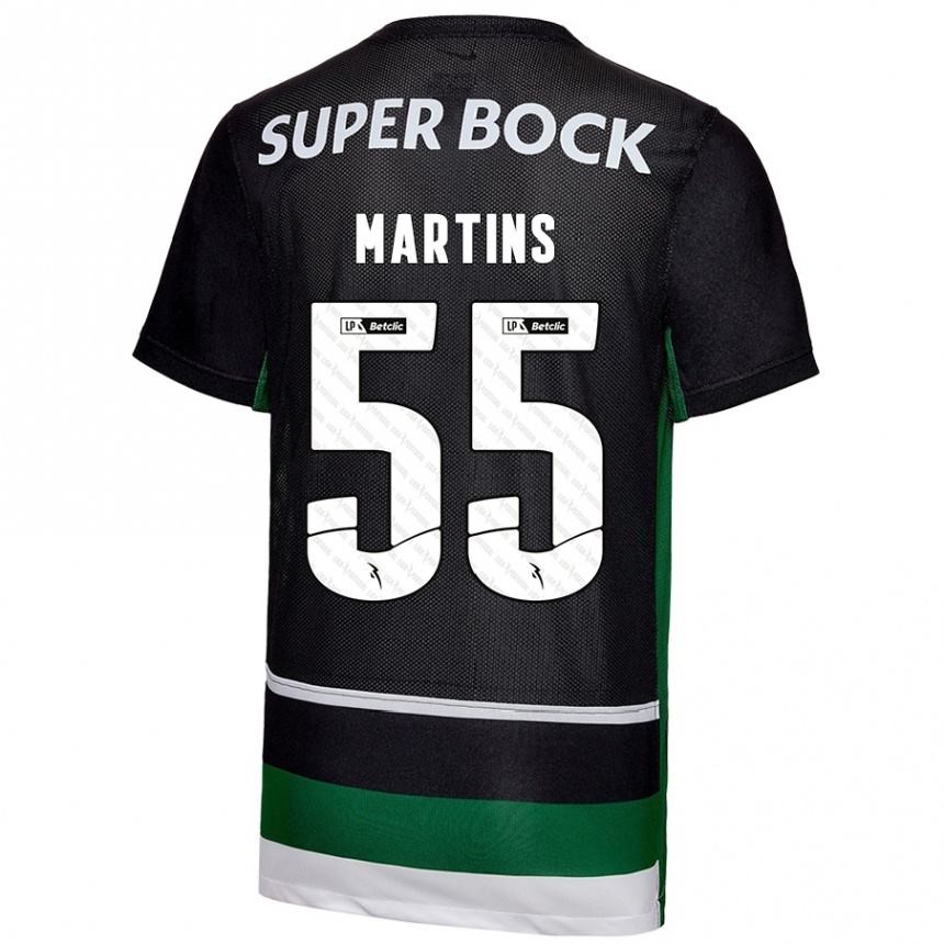 Men Football Carolina Martins #55 Black White Green Home Jersey 2024/25 T-Shirt Australia