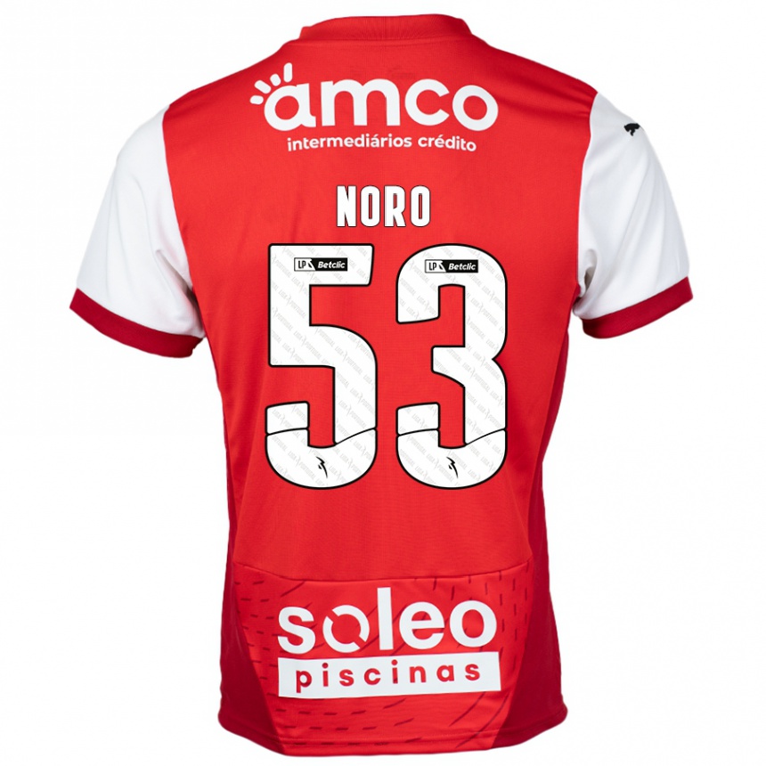 Men Football Jonatás Noro #53 Red White Home Jersey 2024/25 T-Shirt Australia