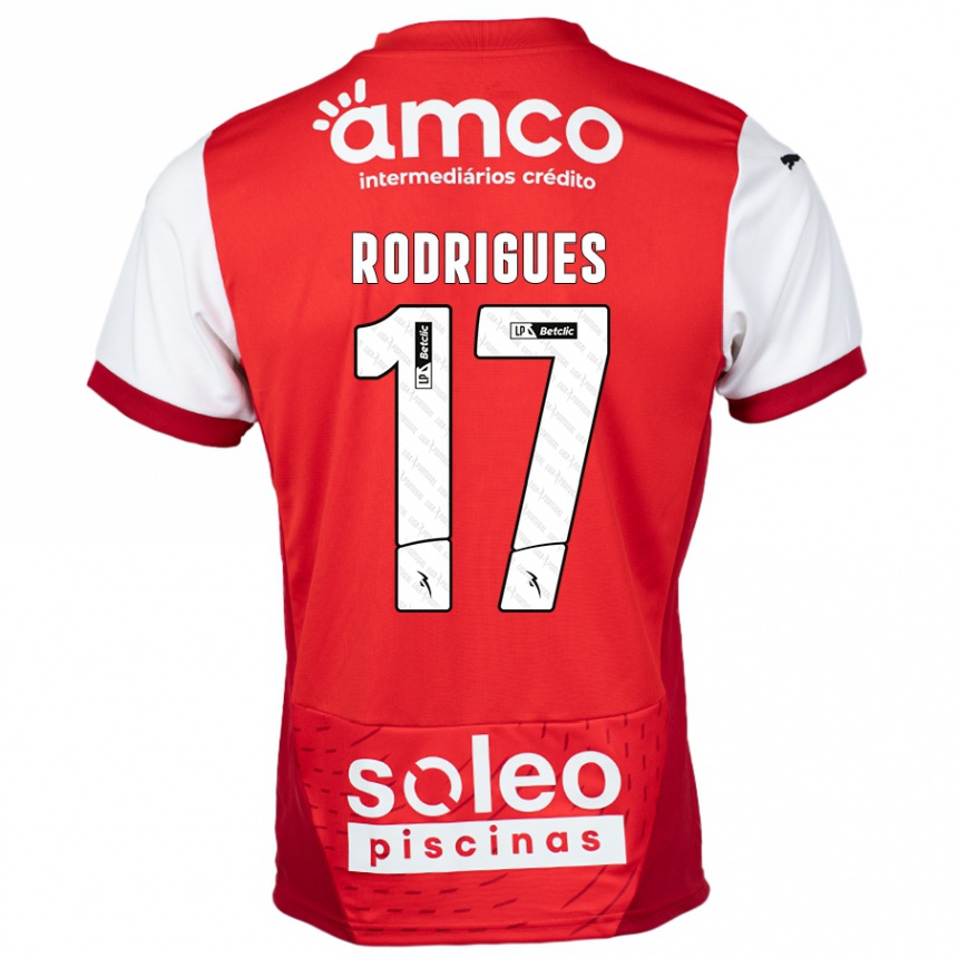 Men Football Tânia Rodrigues #17 Red White Home Jersey 2024/25 T-Shirt Australia