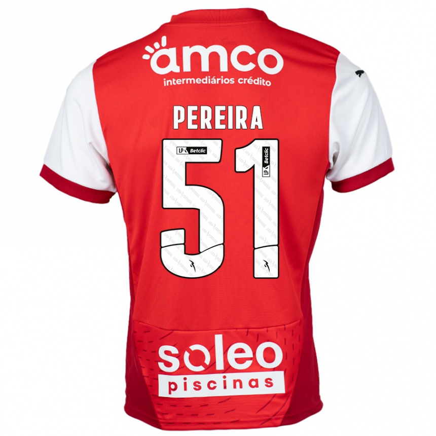 Men Football Evy Pereira #51 Red White Home Jersey 2024/25 T-Shirt Australia