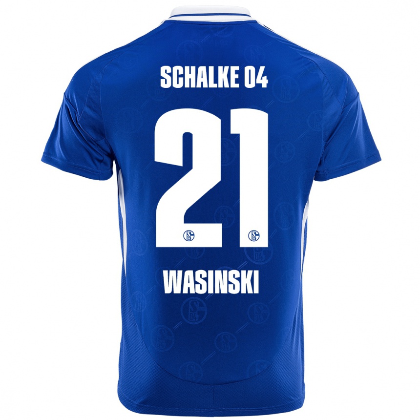 Men Football Martin Wasinski #21 Royal Blue Home Jersey 2024/25 T-Shirt Australia