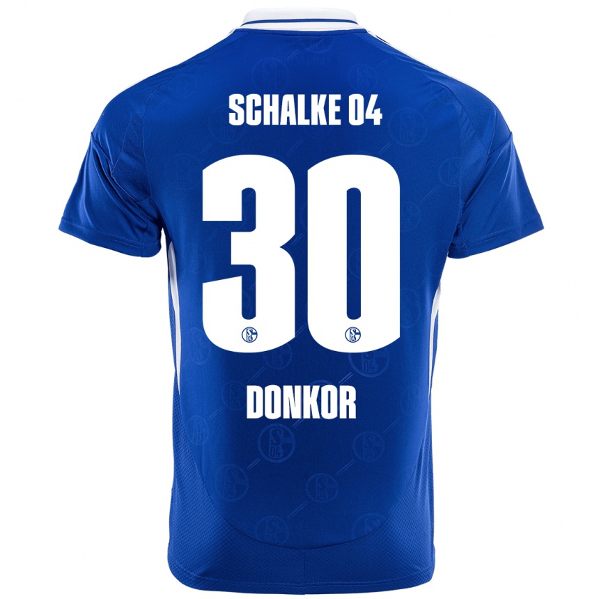 Men Football Anton Donkor #30 Royal Blue Home Jersey 2024/25 T-Shirt Australia