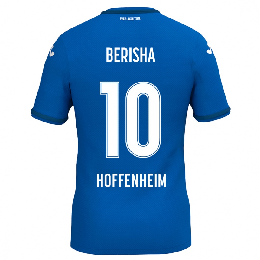 Men Football Mergim Berisha #10 Royal Blue Home Jersey 2024/25 T-Shirt Australia