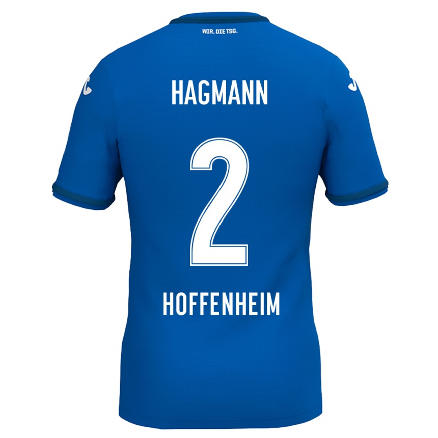 Men Football Felix Hagmann #2 Royal Blue Home Jersey 2024/25 T-Shirt Australia