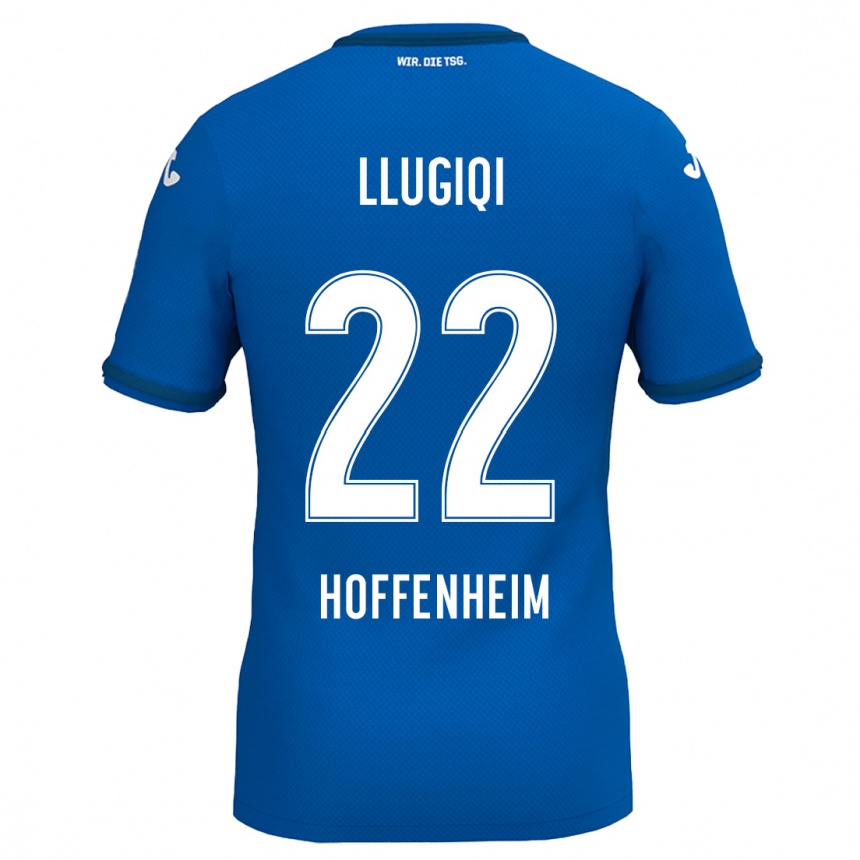 Men Football Arian Llugiqi #22 Royal Blue Home Jersey 2024/25 T-Shirt Australia