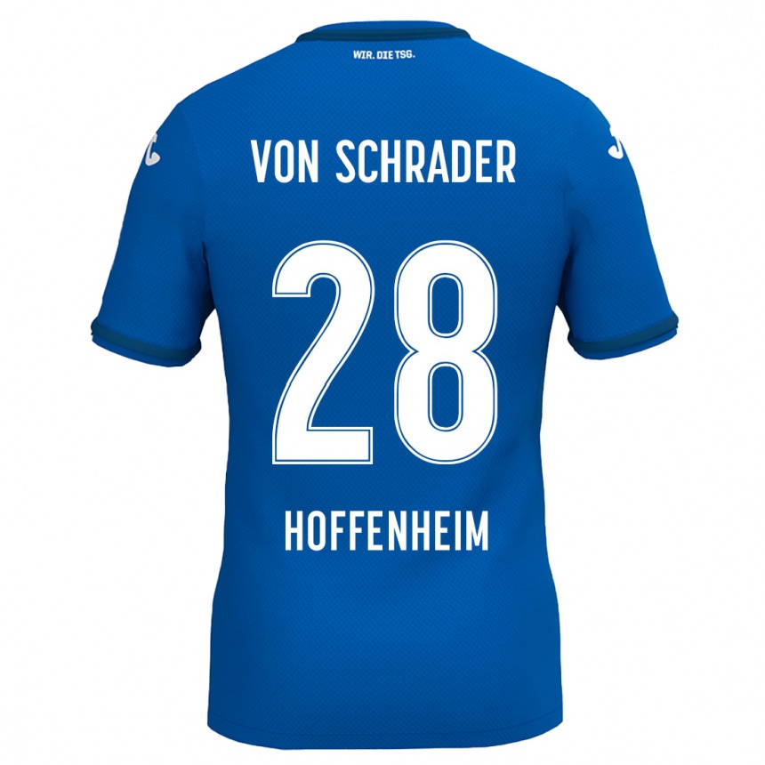 Men Football Lina Von Schrader #28 Royal Blue Home Jersey 2024/25 T-Shirt Australia