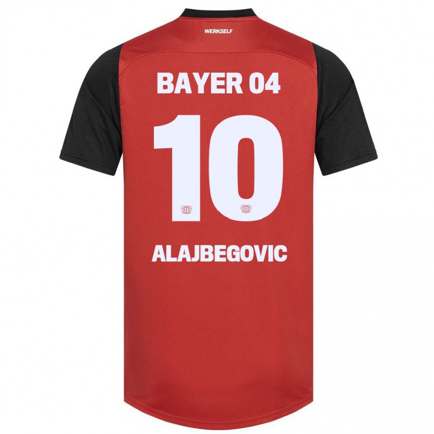 Men Football Kerim Alajbegovic #10 Red Black Home Jersey 2024/25 T-Shirt Australia