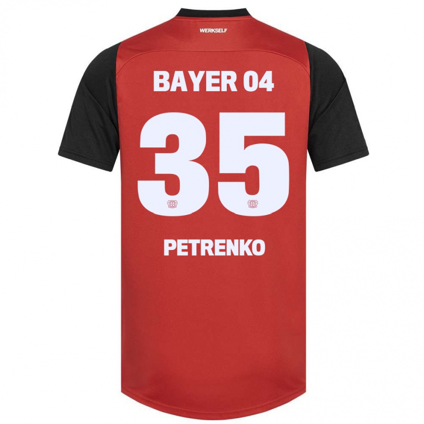 Men Football Oleksandr Petrenko #35 Red Black Home Jersey 2024/25 T-Shirt Australia