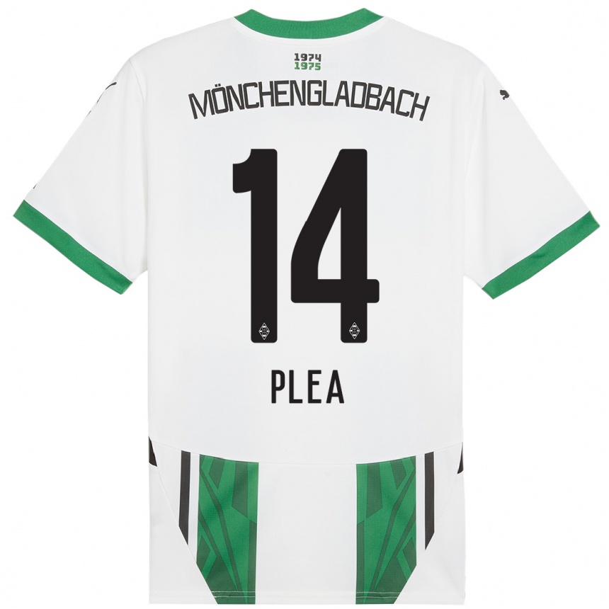 Men Football Alassane Plea #14 White Green Home Jersey 2024/25 T-Shirt Australia