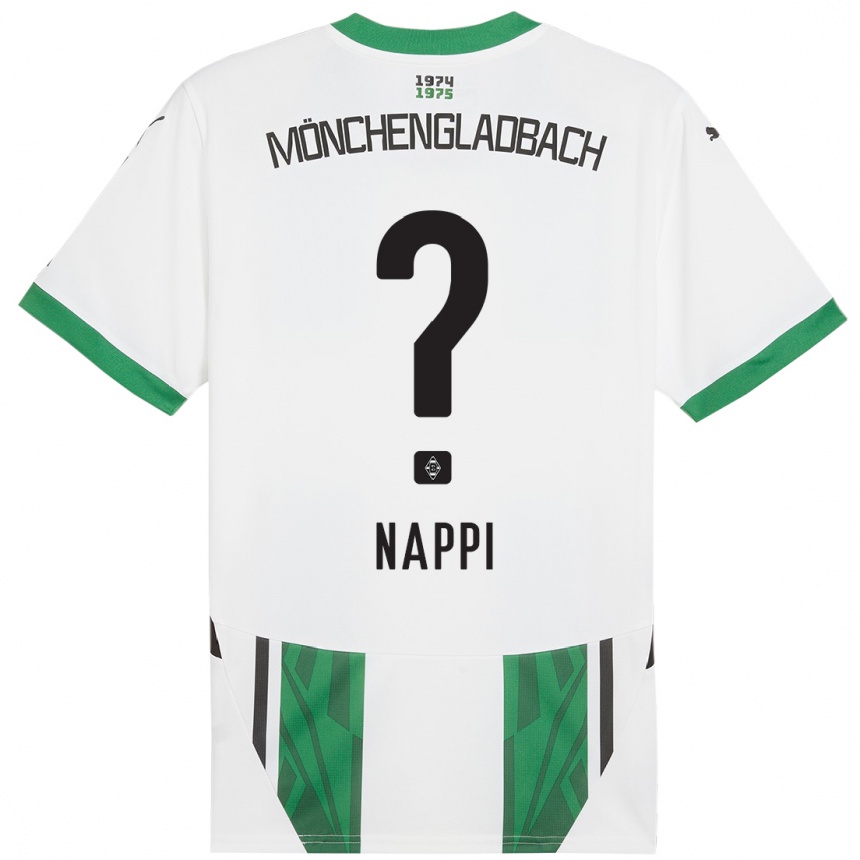 Men Football Johann Deumi Nappi #0 White Green Home Jersey 2024/25 T-Shirt Australia