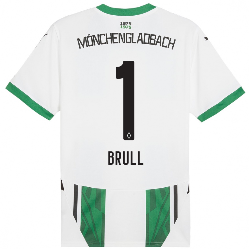 Men Football Maximilian Brüll #1 White Green Home Jersey 2024/25 T-Shirt Australia