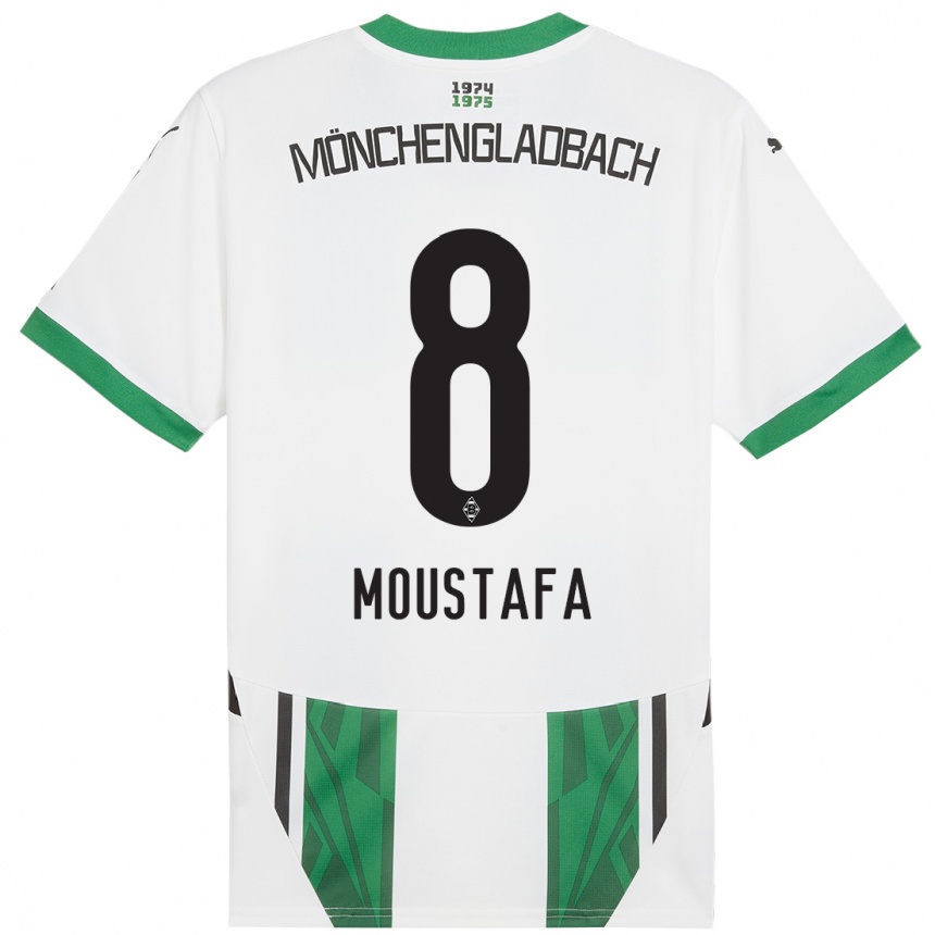 Men Football Moustafa Ashraf Moustafa #8 White Green Home Jersey 2024/25 T-Shirt Australia