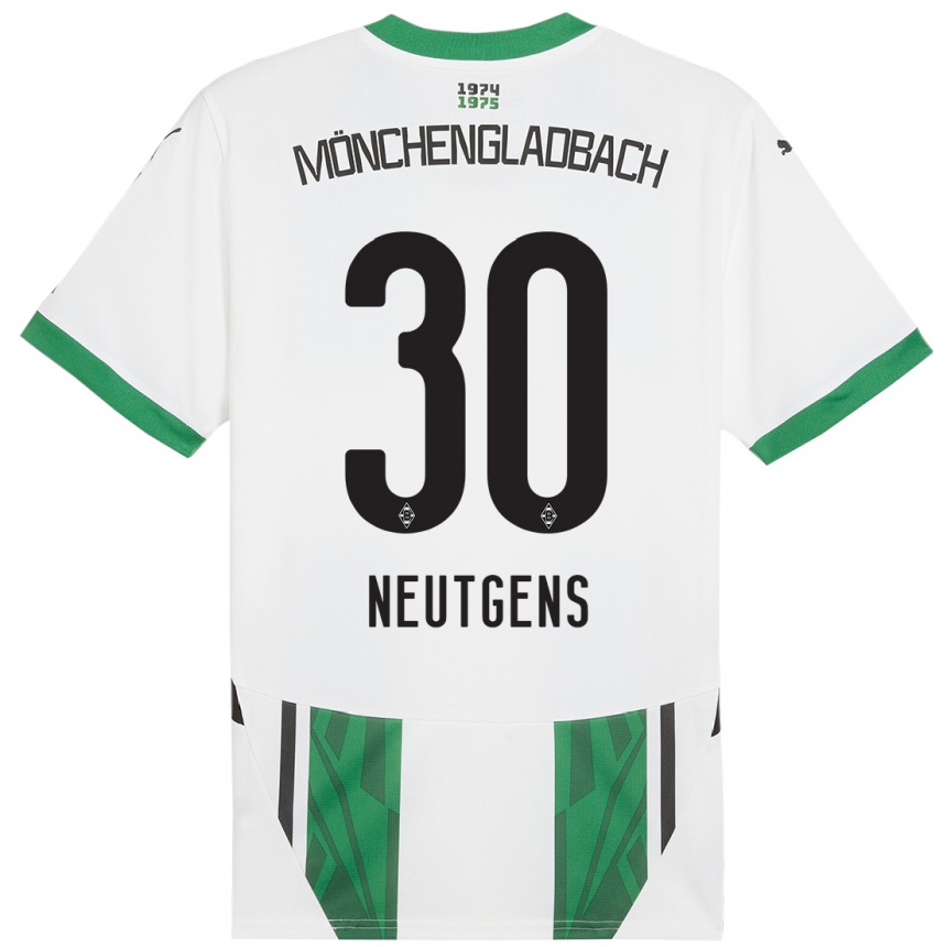 Men Football Maximilian Neutgens #30 White Green Home Jersey 2024/25 T-Shirt Australia