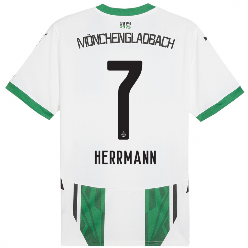 Men Football Patrick Herrmann #7 White Green Home Jersey 2024/25 T-Shirt Australia