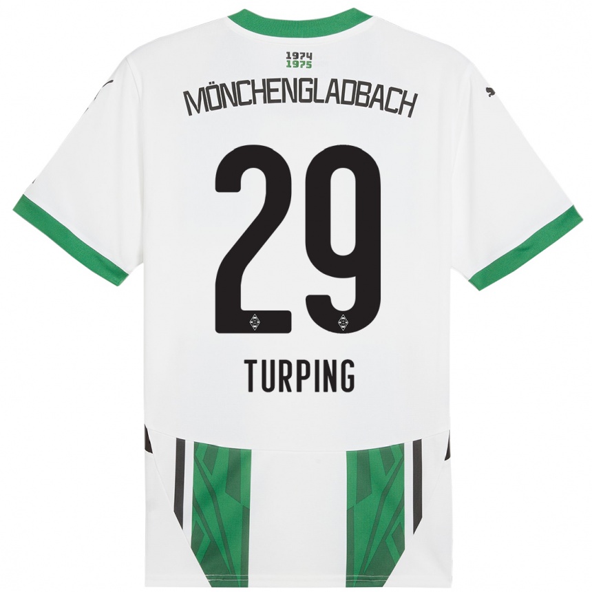 Men Football Selim Turping #29 White Green Home Jersey 2024/25 T-Shirt Australia