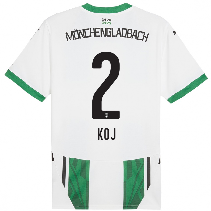 Men Football Julia Koj #2 White Green Home Jersey 2024/25 T-Shirt Australia