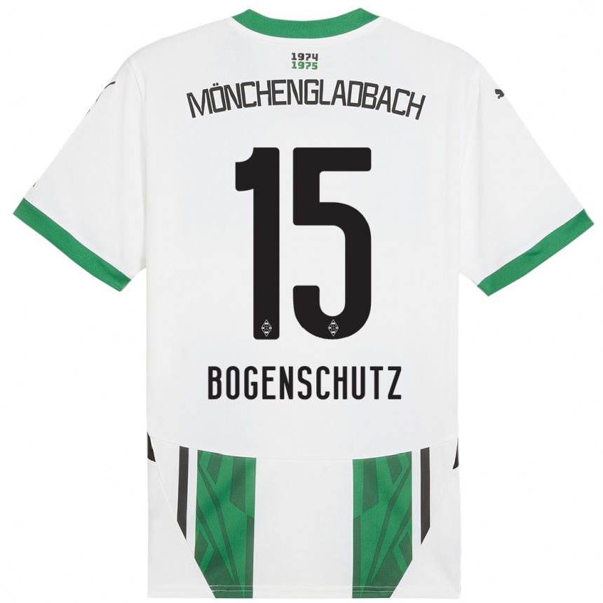 Men Football Kerstin Bogenschutz #15 White Green Home Jersey 2024/25 T-Shirt Australia