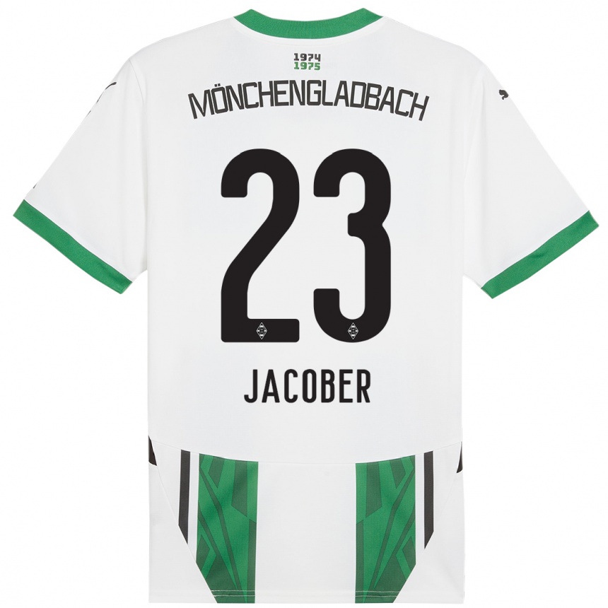 Men Football Magdalena Jacober #23 White Green Home Jersey 2024/25 T-Shirt Australia