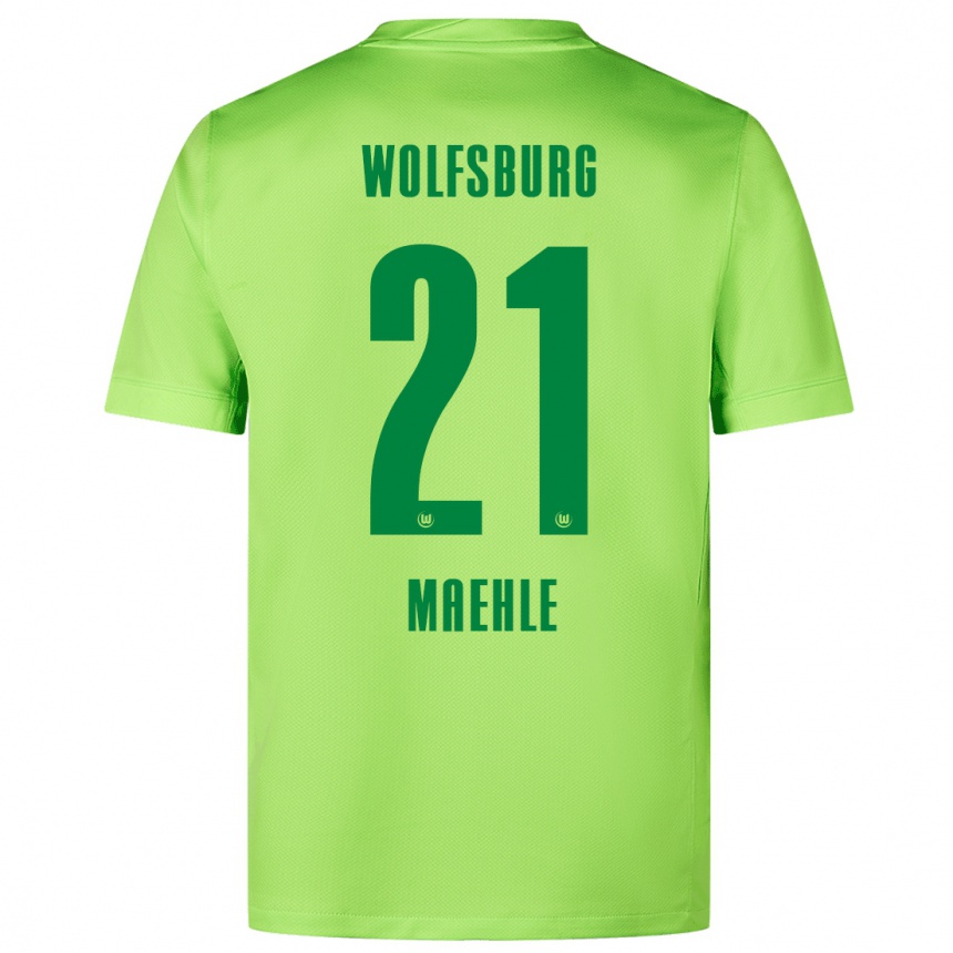 Men Football Joakim Maehle #21 Fluorescent Green Home Jersey 2024/25 T-Shirt Australia